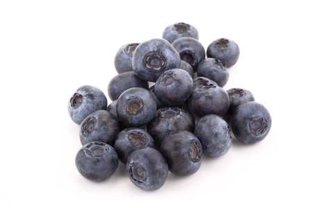 blueberries on a white backgroundの写真素材