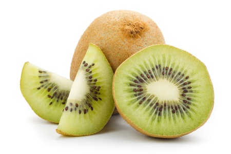 Fresh kiwis fruits.の写真素材