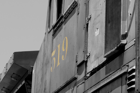 Although she has seen better days, she continues to move freight down the line.の写真素材