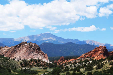 Mountains & rock formations in Colorado Springs, COの写真素材