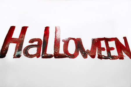 Wold Halloween written by bloodの写真素材