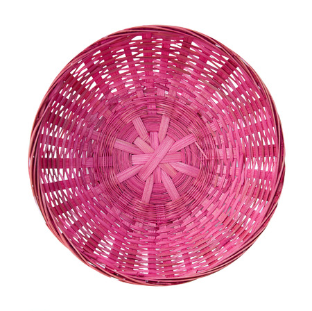 empty wicker basket isolatedの写真素材