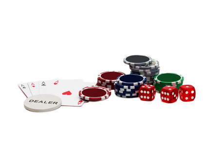Playing cards and gambling chips