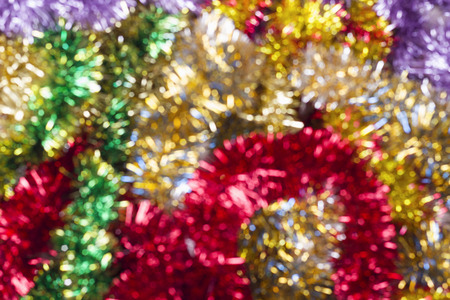 Happy new year celebration background, multicolored bokeh lightの写真素材