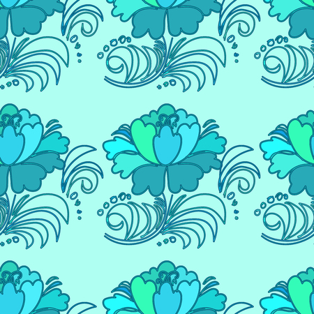 Abstract Elegance Seamless pattern with floral backgroundのイラスト素材