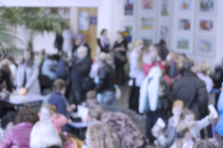 Abstract blur people in the blurred backgroundの写真素材