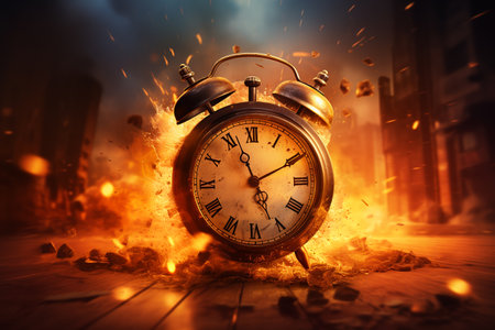 Lack of time, burning hours, working overtime to finish work, last minute shopping hours. ai generativeの素材