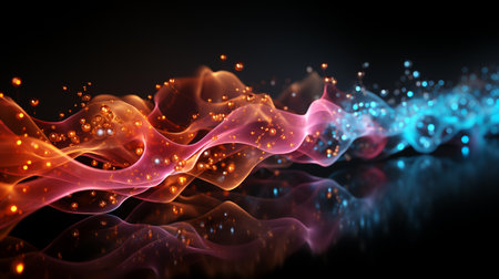 The duality of light as wave and particle background.ai generativeの素材