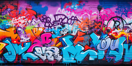 graffiti wall abstract background, idea for art background pop art.ai generativeの素材