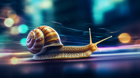snailing at high speed. ai generativeの素材