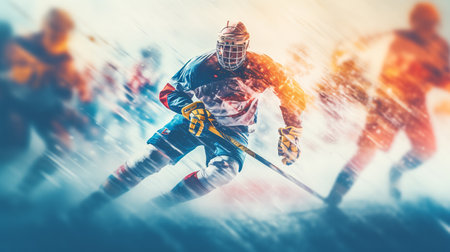 blurred hockey background. ai generativeの素材