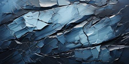 abstract texture background made of rough artist strokes with oil paints in dark blue and gray. AI generativeの素材
