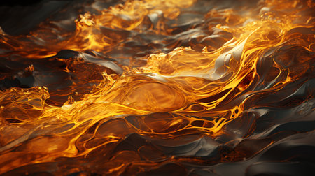 Abstract background illusion of gold lava.ai generative.の素材