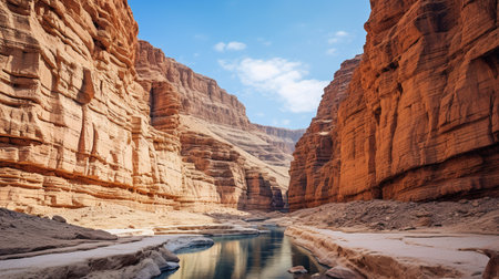 Wadi al Disah Canyon in Saudi Arabia. ai generativeの素材