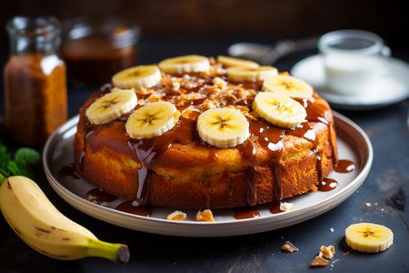 Bake banana cake. ai generativeの素材