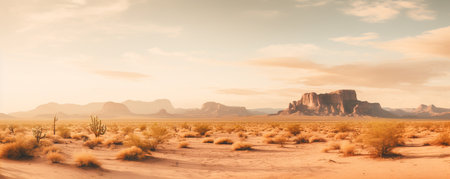 Arizona desert landscape background. ai generativeの素材