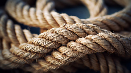 rope with knot in the middle of it. ai generativeの素材