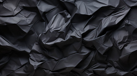 texture crumpled black paper. ai generativeの素材