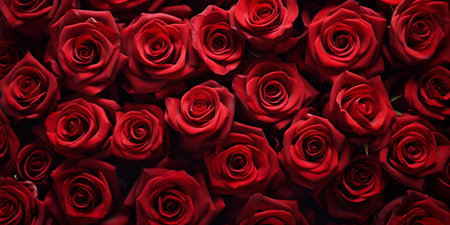 background of luxurious red roses. ai generativeの素材