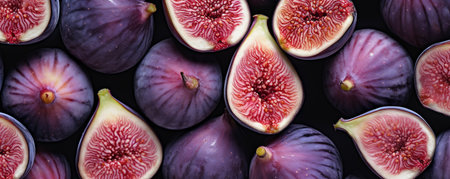 Fresh sweet juicy ripe figs healthy raw purple fruitの素材