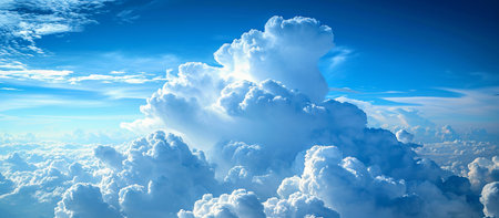 big cloud on blue skyの素材