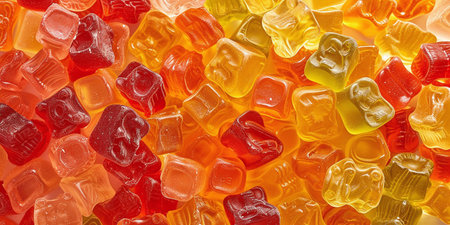gummy jelly candies backgroundの素材