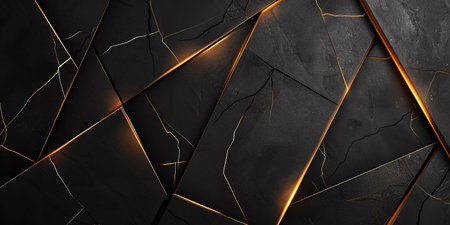gold lines on black backgroundの素材