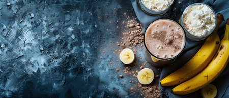 Protein Powder Shake Banana Protein Fitness Drinkの素材