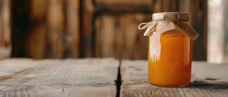 Orange jam in a jarの素材