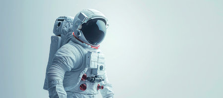 astronaut in a spacesuit in spaceの素材