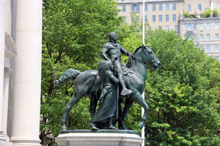 Theodore Roosevelt equestrian monument at the Museum of Natural History, New York, NY, USA - June 28, 2020のeditorial素材