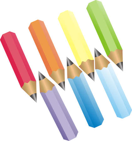 Set of pencilsのイラスト素材