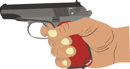 Hand with a pistolのイラスト素材