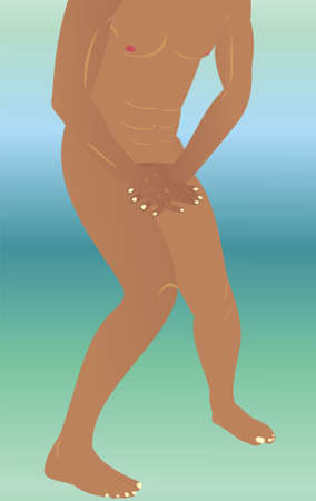 The naked manのイラスト素材