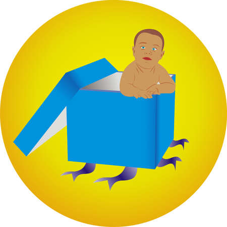 The child in a boxのイラスト素材