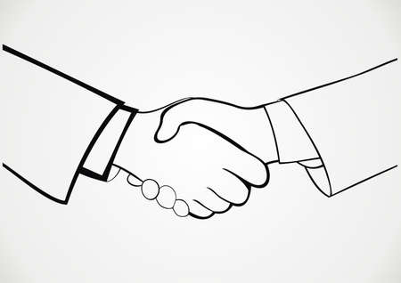 Strong hand shakeのイラスト素材