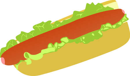 Roll with sausageのイラスト素材