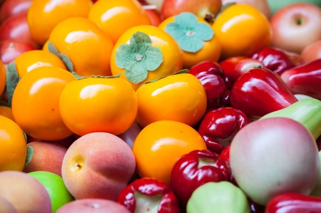 Fruit and Vegetable ripe colorful  food  in market.の写真素材