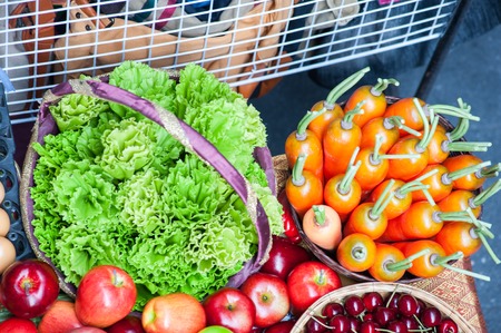 Fruit and Vegetable ripe colorful  food  in market.の写真素材