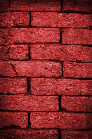 Red brick wall background close up の写真素材