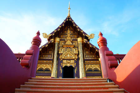 Ho Kam Luang is a traditional thai architecture in the Lanna style at Royal Flora Expo, Chiang Mai, Thailand  のeditorial素材