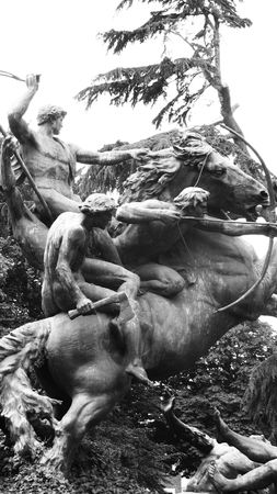 historic sculpture of the hors beyaertの写真素材