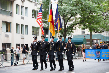 2014 German American Steuben Parade on Fifth Avenue in New York Cityのeditorial素材