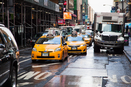 Street scene in New York Cityのeditorial素材