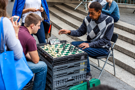Chess player at Union Square in New York Cityのeditorial素材