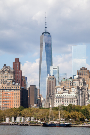 World Trade Center One in Downtown Manhattanのeditorial素材
