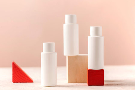 A tubes of face and body care cosmetics. Beauty and cosmetic concept. Copy space. High quality photoの写真素材