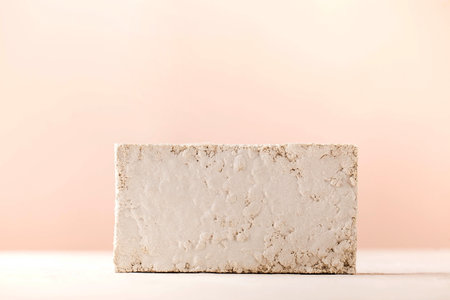 Empty podium of rectangular form for the presentation of products. Concrete pedestal for your product. Minimal concept. ... High quality photoの写真素材
