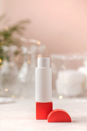 A tube of face and body care cosmetics. Beauty and cosmetic concept. Copy space. High quality photoの写真素材