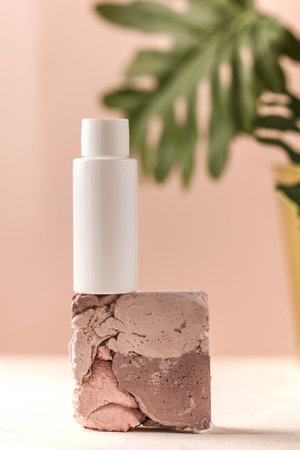 A tube of face and body care cosmetics. Beauty and cosmetic concept. Copy space. High quality photoの写真素材